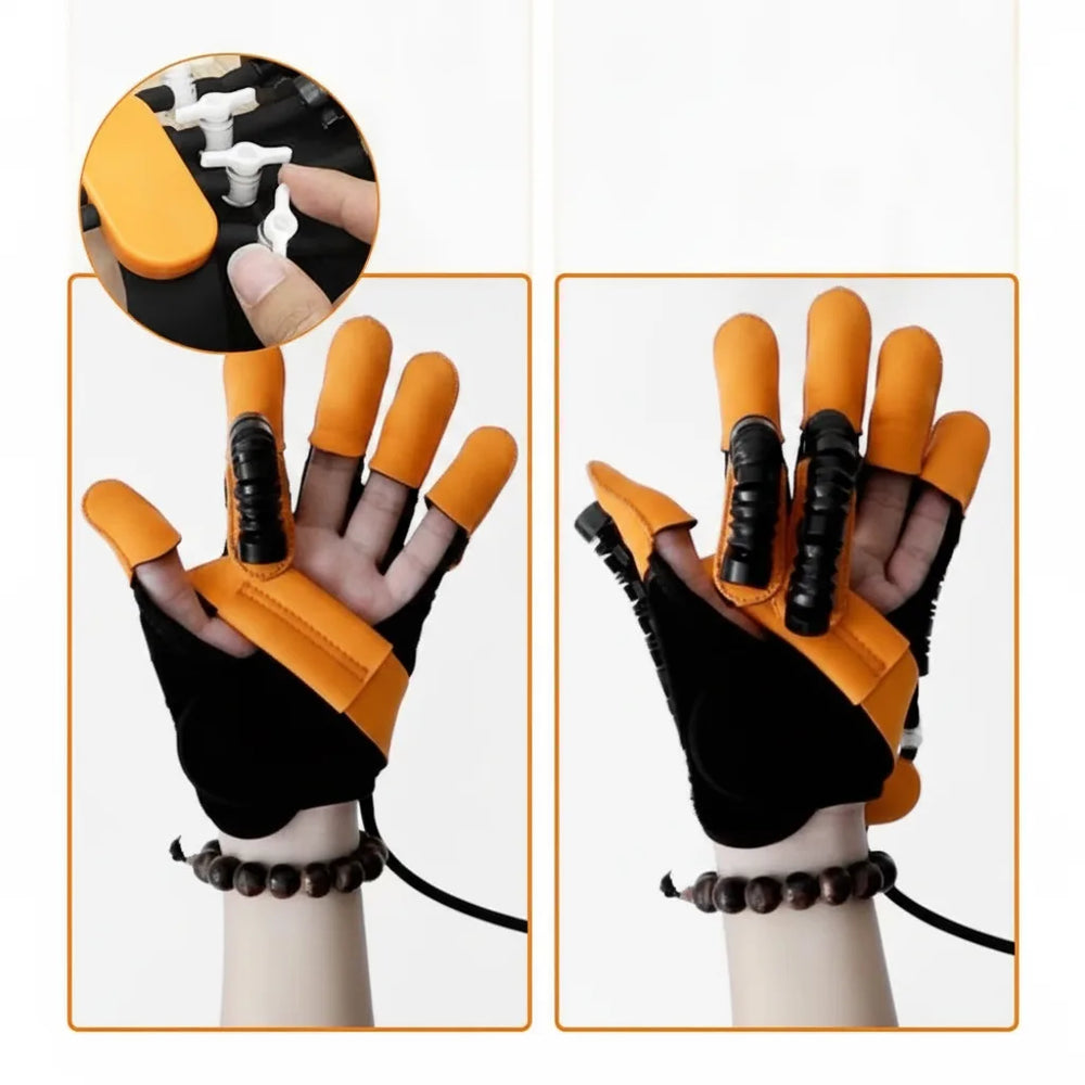 Hand Rehabilitation Trainer Glove – Pneumatic Finger Exercise, 5 Force Levels & 2400mAh Rechargeable