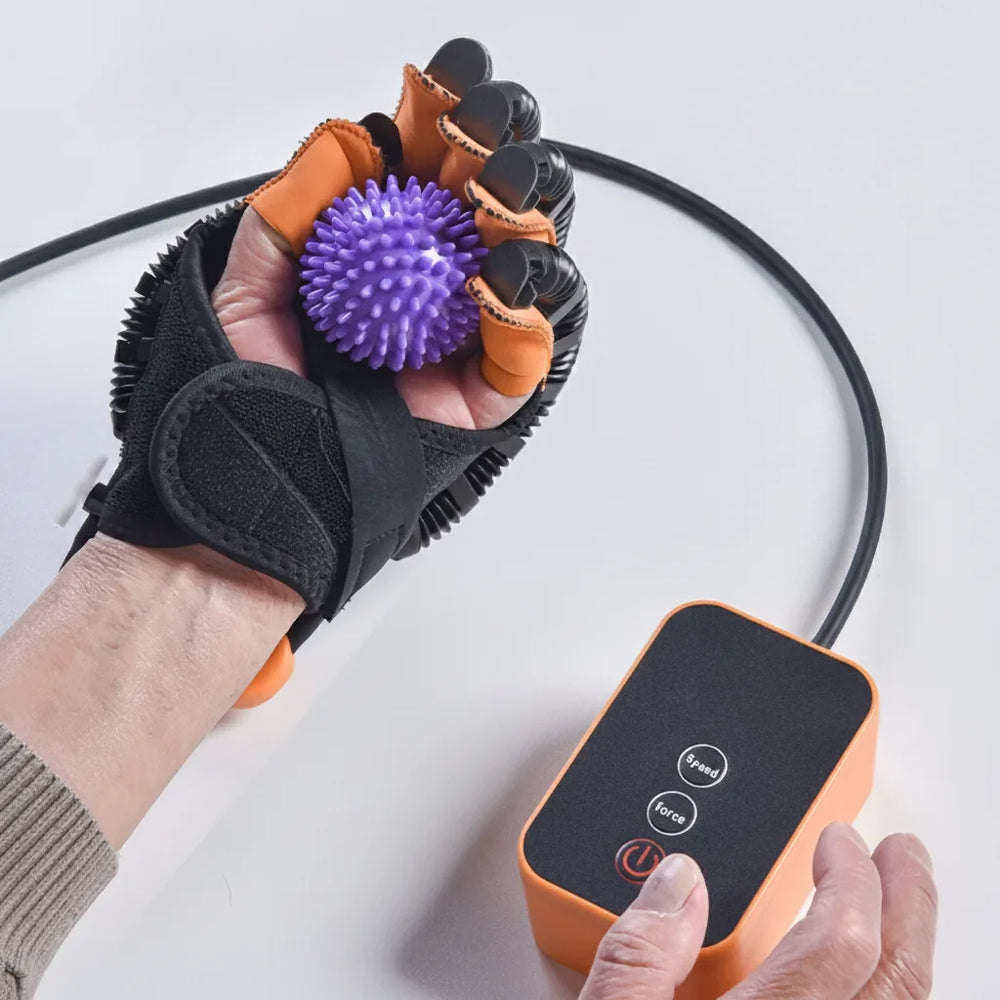 Hand Rehabilitation Trainer Glove – Pneumatic Finger Exercise, 5 Force Levels & 2400mAh Rechargeable