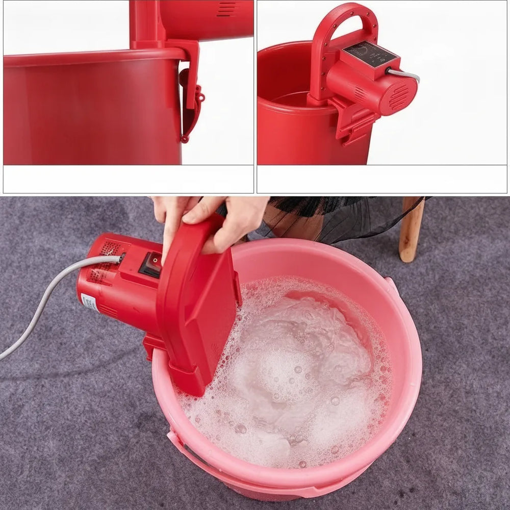 Portable Mini Bucket Washing Machine – 150W Pulsator, Digital Timer & Low-Water Alarm