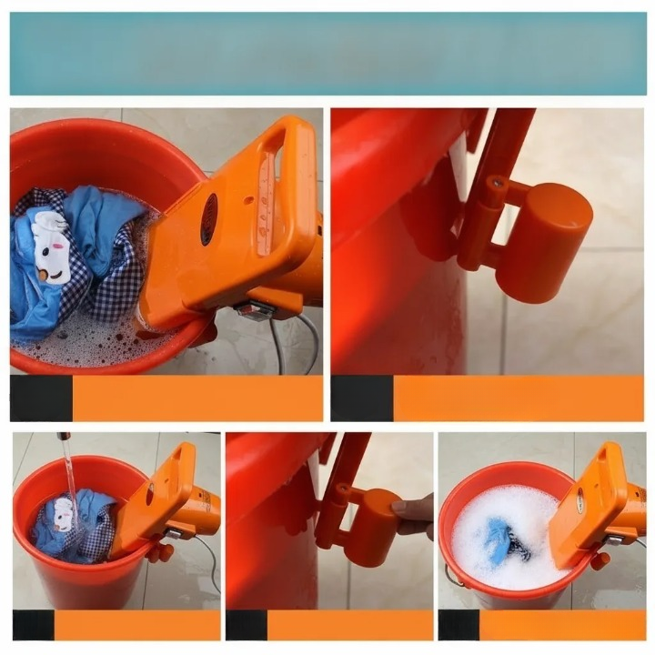 Portable Mini Bucket Washing Machine – 150W Pulsator, Digital Timer & Low-Water Alarm