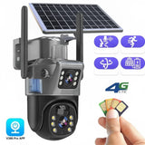 4K Solar Security Camera – Dual Lens 10x Zoom, 360° PTZ & IP66 Weatherproof
