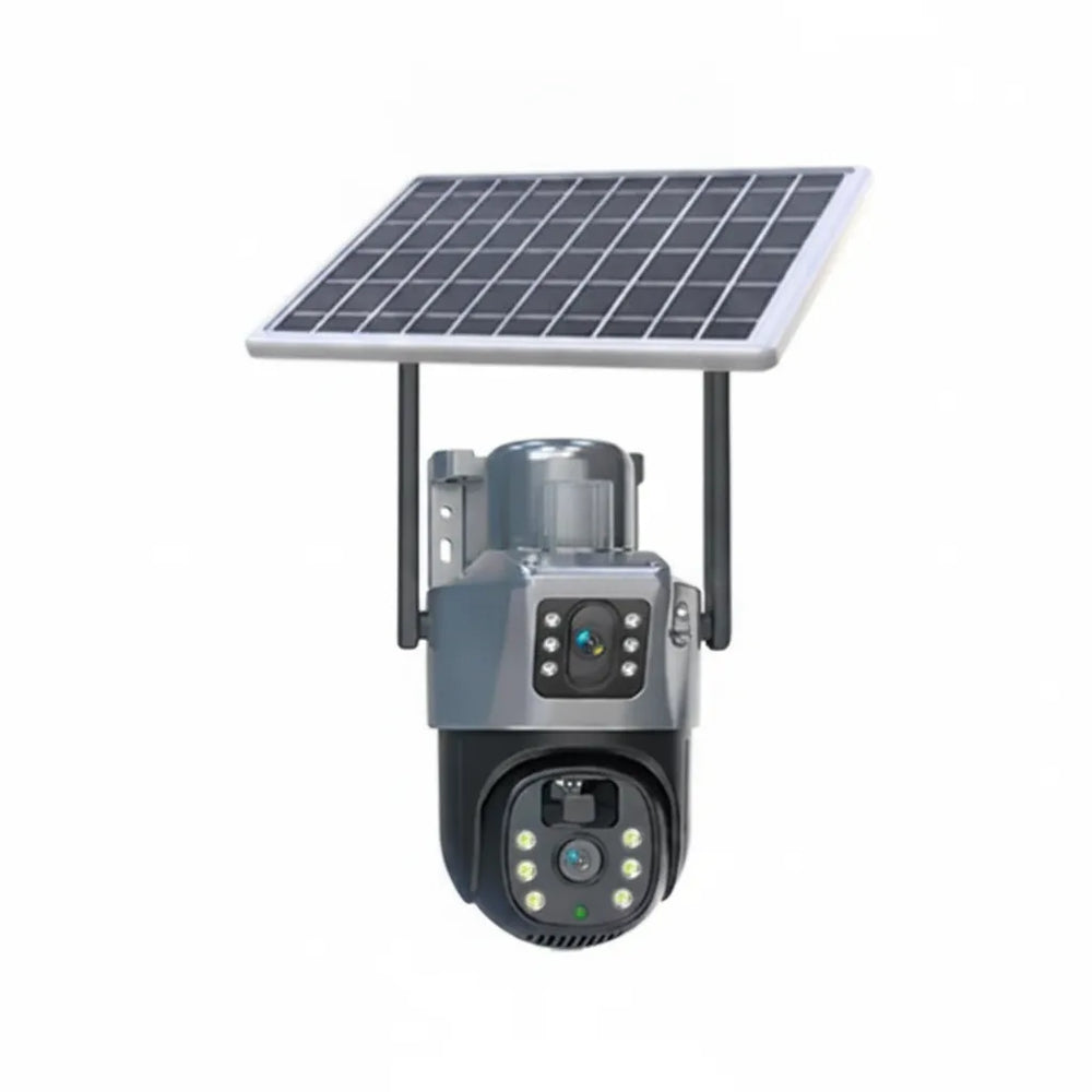 4K Solar Security Camera – Dual Lens 10x Zoom, 360° PTZ & IP66 Weatherproof