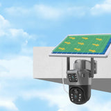 4K Solar Security Camera – Dual Lens 10x Zoom, 360° PTZ & IP66 Weatherproof