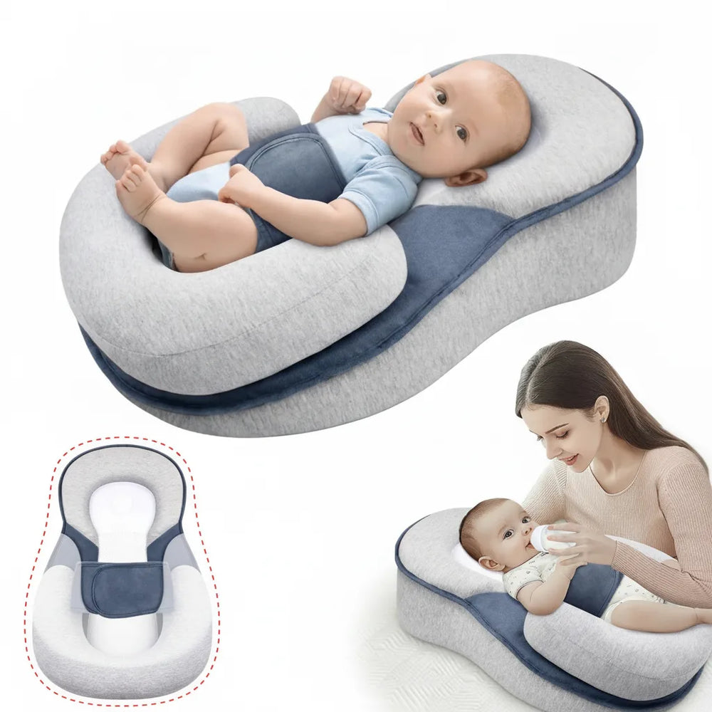 Baby Lounger Pillow – 15° Incline, Ergonomic Head Support & Breathable 3D Mesh
