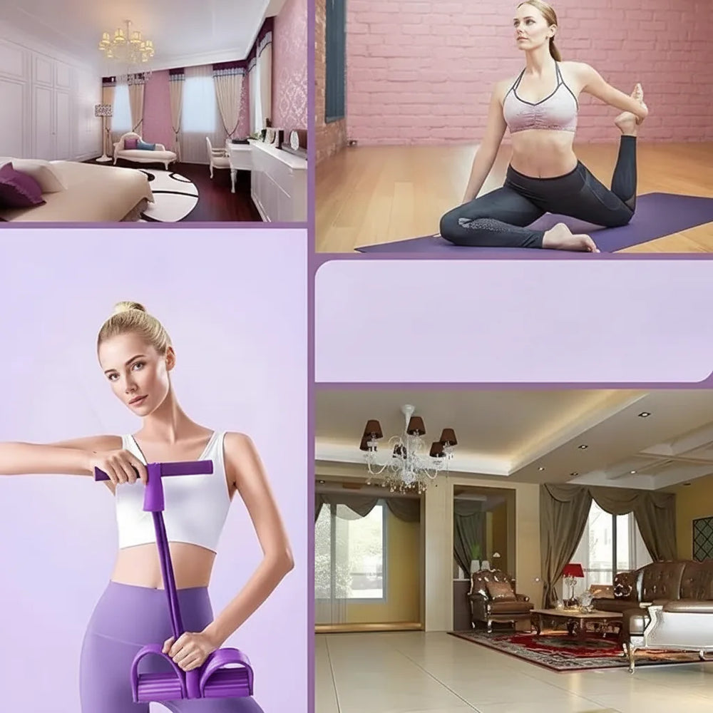 Pull Rope Exercise Trainer – Foot Straps, Full-Body Resistance & Portable Home Workout