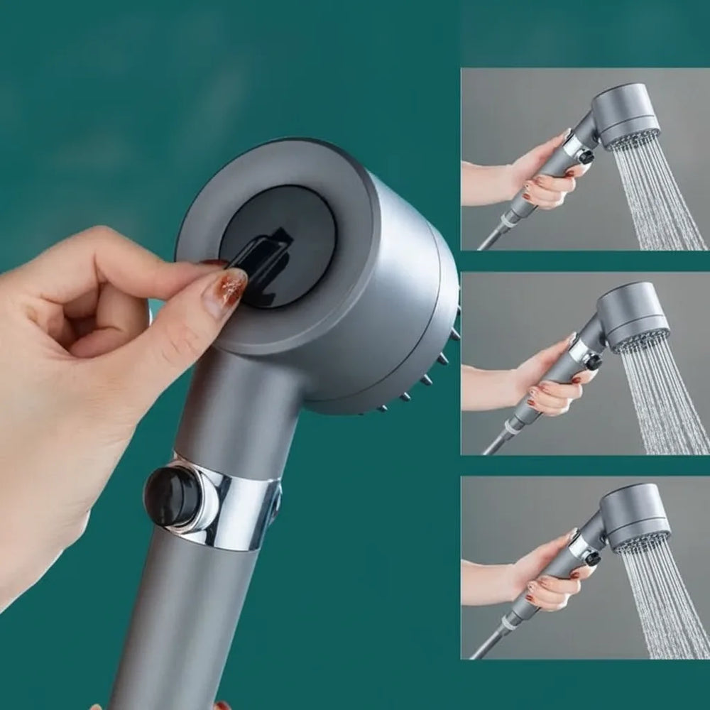 Handheld High-Pressure Shower Head – Massage Spray, Built-In Filter & Water-Saving Nozzles