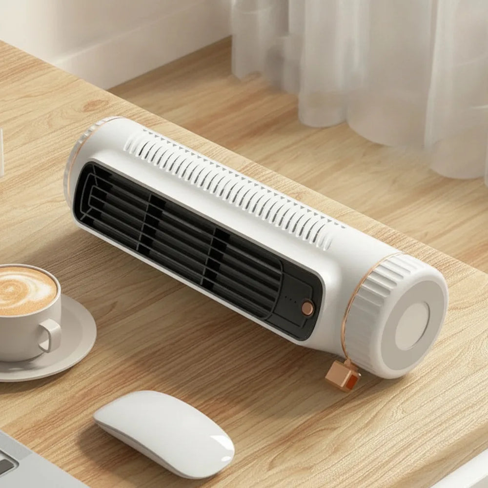 USB Tower Desk Fan – 3 Speed Settings, Quiet Motor & Compact 32.8cm Design