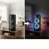 Portable Bluetooth Speaker with Microphone – 16W Sound, RGB Light & Remote Control