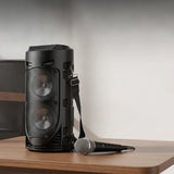 Portable Bluetooth Speaker with Microphone – 16W Sound, RGB Light & Remote Control