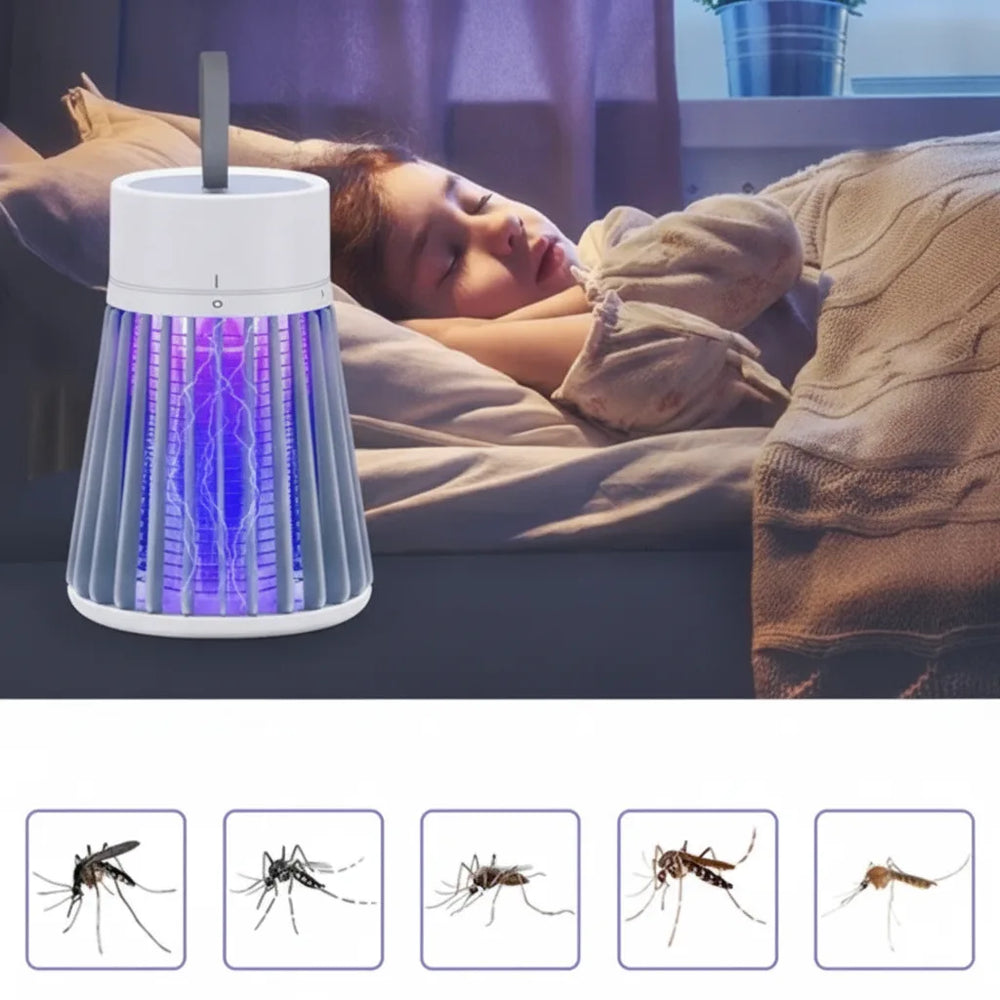 UV Light Bug Zapper – USB Rechargeable, Silent ≤35dB & 20–100m² Coverage