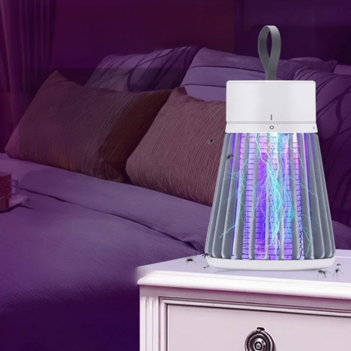 UV Light Bug Zapper – USB Rechargeable, Silent ≤35dB & 20–100m² Coverage