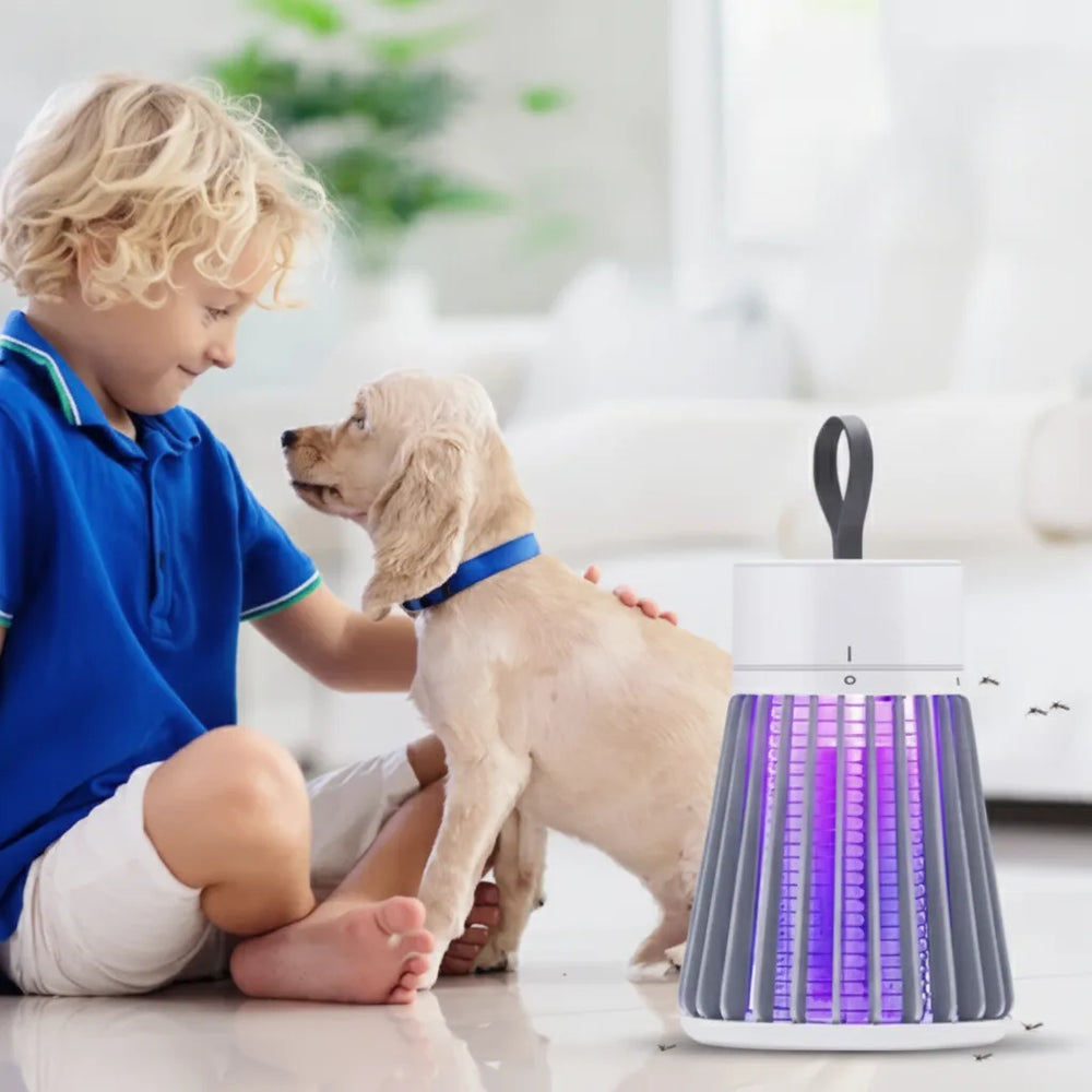 UV Light Bug Zapper – USB Rechargeable, Silent ≤35dB & 20–100m² Coverage