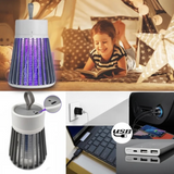UV Light Bug Zapper – USB Rechargeable, Silent ≤35dB & 20–100m² Coverage