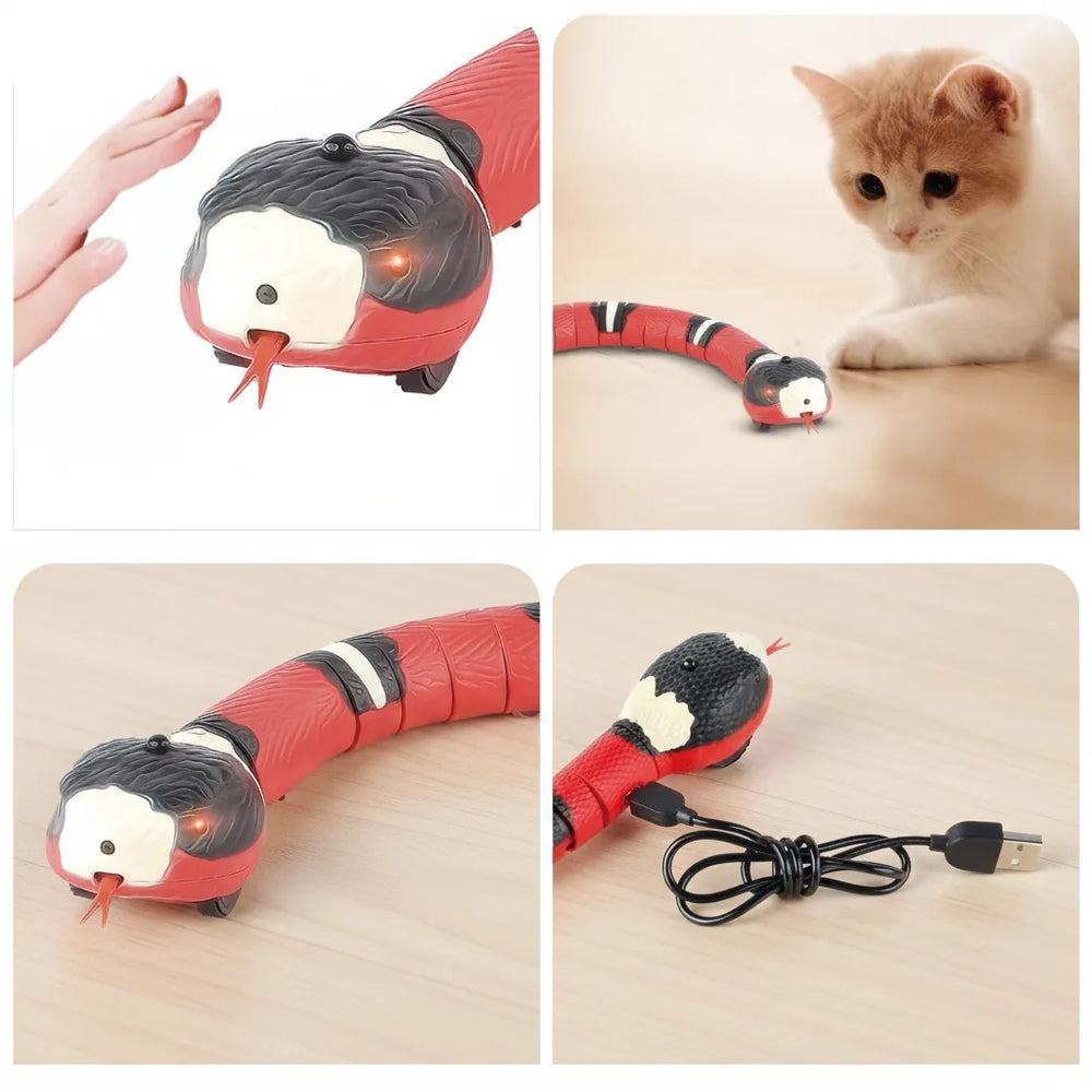 Interactive Cat Snake Toy – Motion Sensor, Realistic Movement & USB Rechargeable