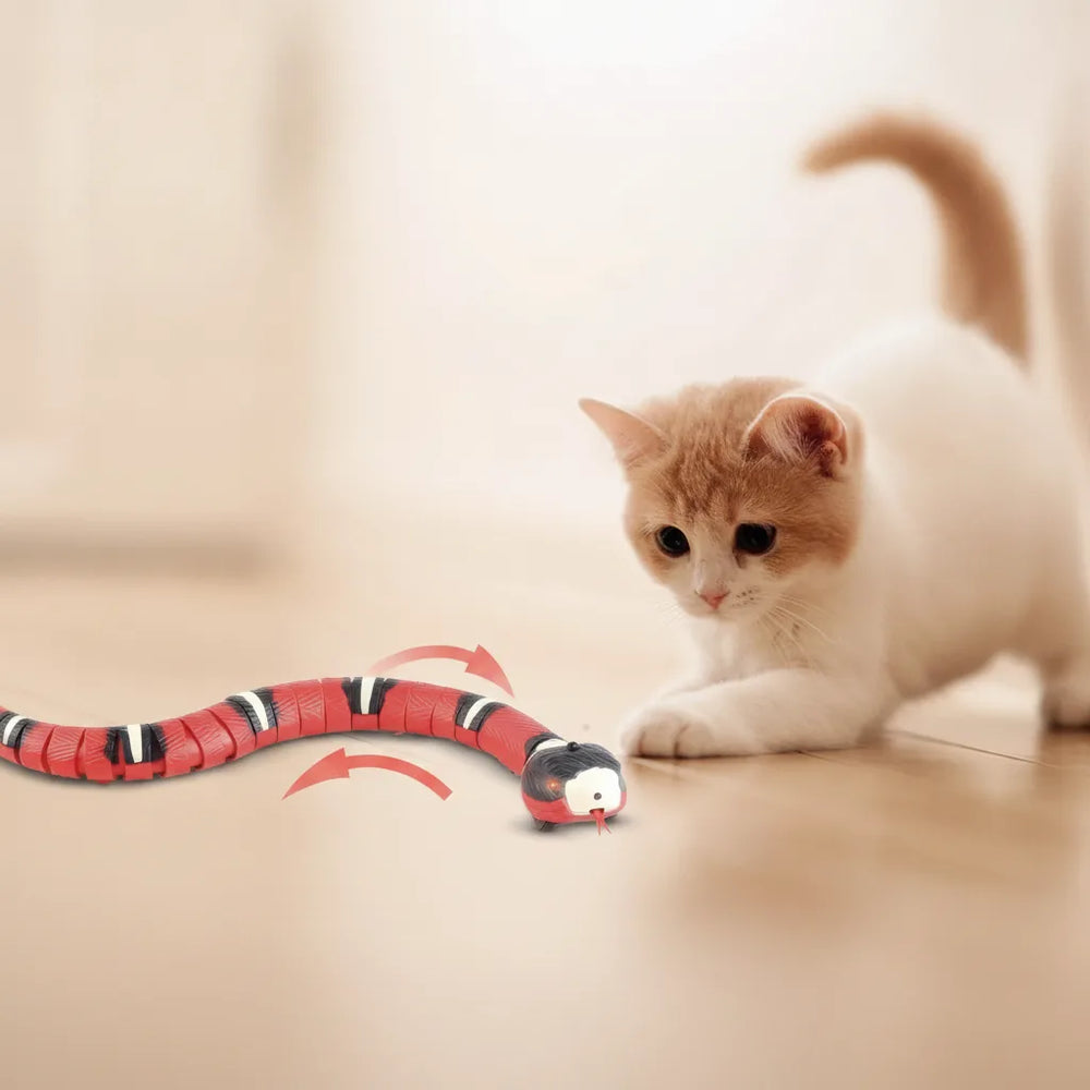 Interactive Cat Snake Toy – Motion Sensor, Realistic Movement & USB Rechargeable