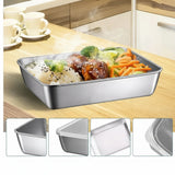 Stainless Steel Food Container Set – 3 Airtight Lids, Stackable & Dishwasher-Safe