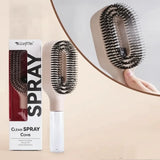 2-in-1 Spray Hair Brush – 50ml Mist Reservoir, Nylon Bristles & 5 Colors