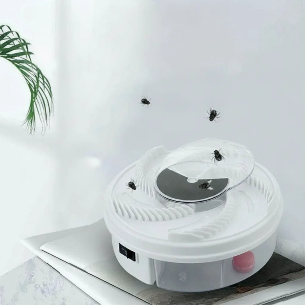 Electric Fly Trap – USB Powered, 360° Rotating Catch Arm & 5 Bait Stations