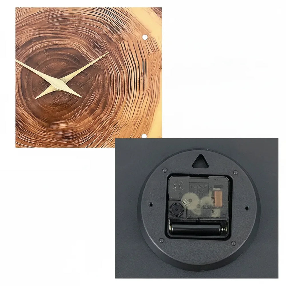 Tree Slice Wall Clock – Silent Quartz Movement, Wood Design & 30–41cm