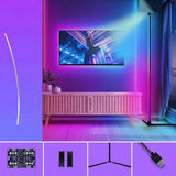 RGB LED Corner Floor Lamp – App Control, Music Sync & 16 Million Colors