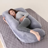 Pregnancy Pillow – G-Shape Full Body Support, Removable Velour Cover & Zipper