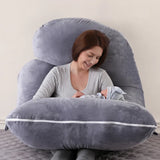 Pregnancy Pillow – G-Shape Full Body Support, Removable Velour Cover & Zipper