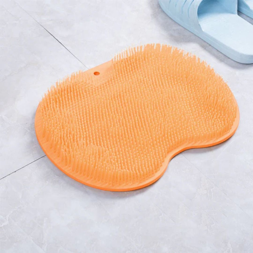 Non-Slip Bath Mat – Silicone Foot Scrubber, Suction Cup Base & 5 Color Options