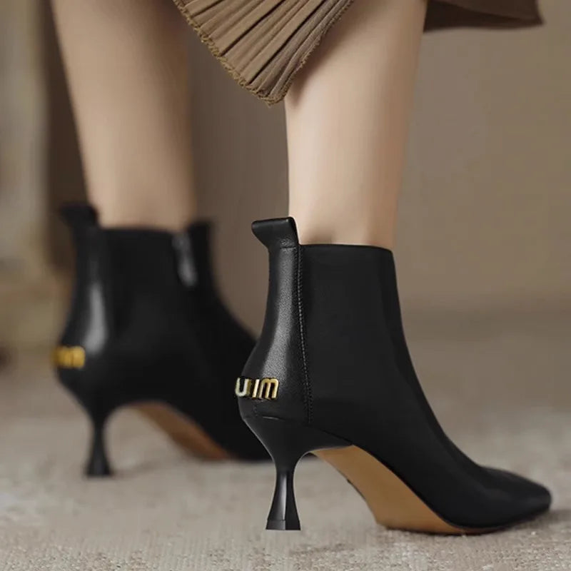 Women's block boots, view 3