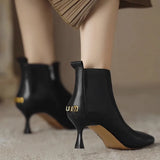Women's block boots, view 3