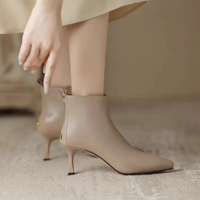 Women's block boots, view 6