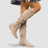Women's block knee-high boots, view 1
