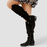 Women's block knee-high boots, view 6