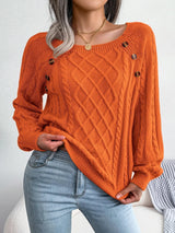 Women's cable-knit sweater, view 4