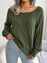 Women's cable-knit sweater, view 6