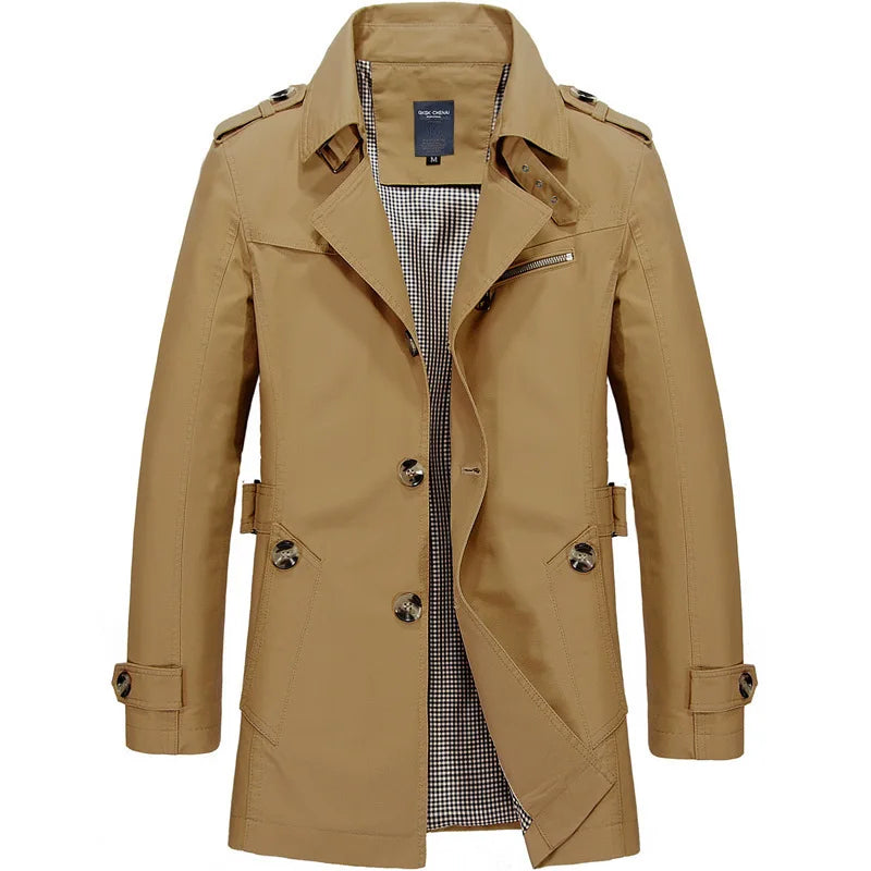 Men's longline coat, view 3