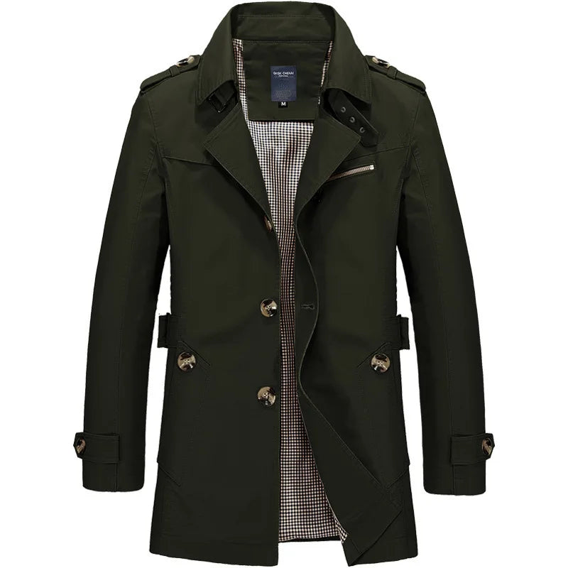 Men's longline coat, view 4