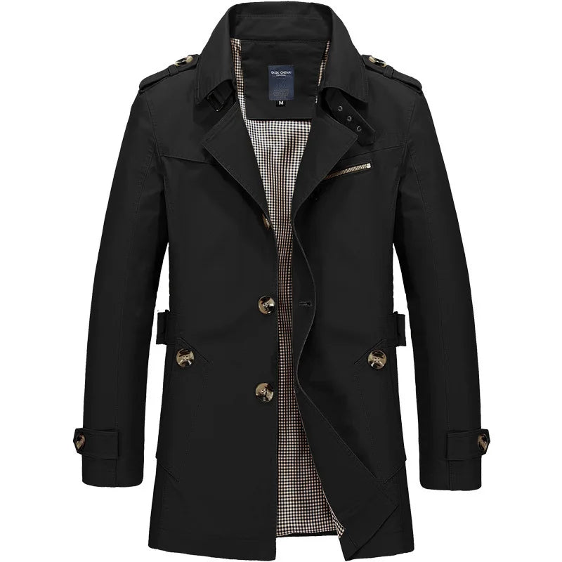 Men's longline coat, view 5