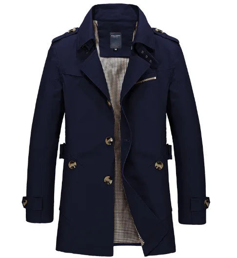 Men's longline coat, view 6