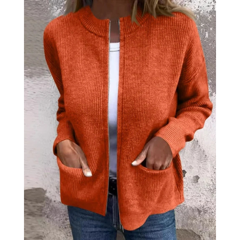 Women's ribbed cardigan, view 5