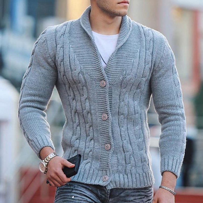 Men's ribbed cardigan, view 3