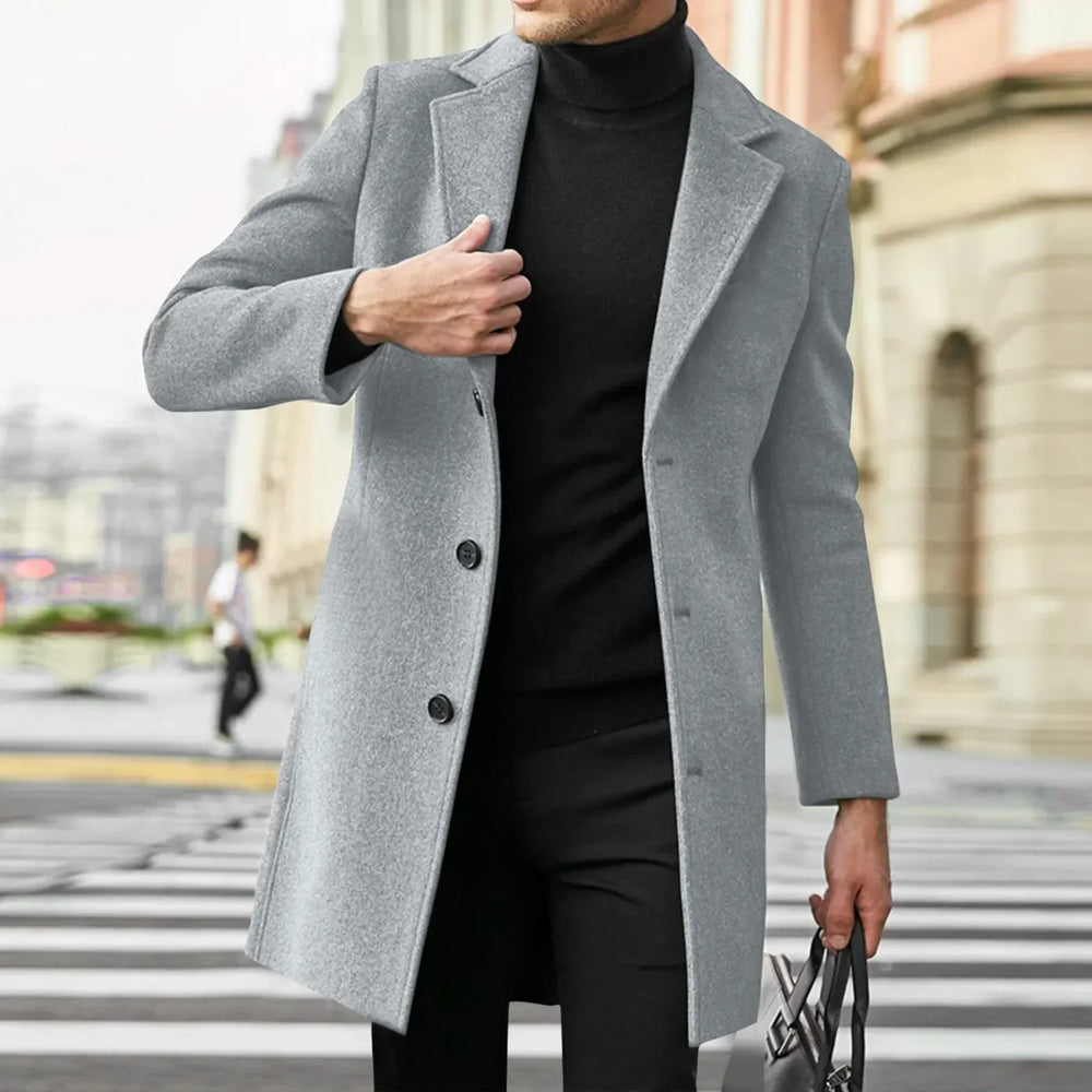 Men's longline coat, view 2