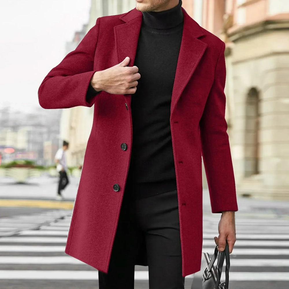 Men's longline coat, view 4