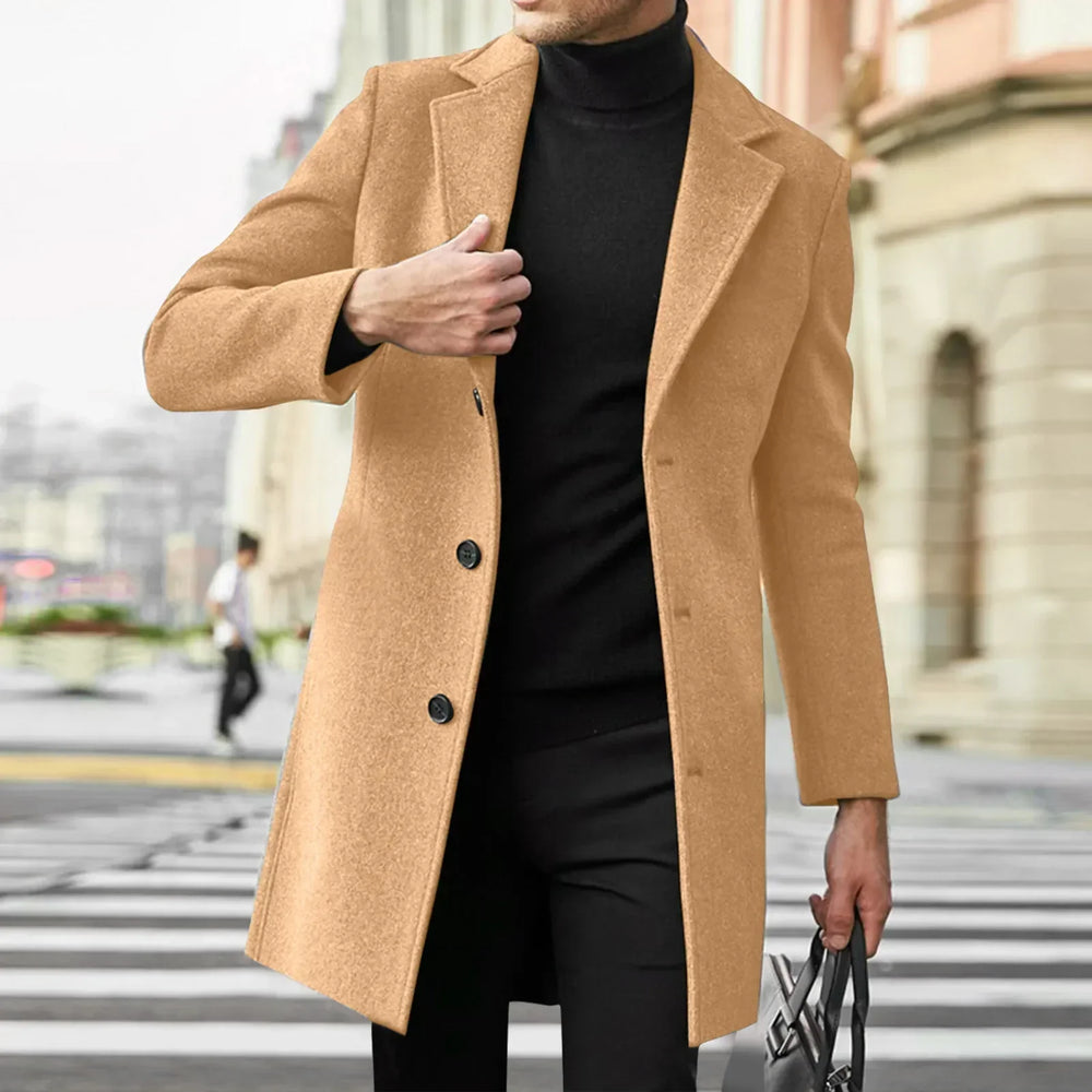 Men's longline coat, view 5