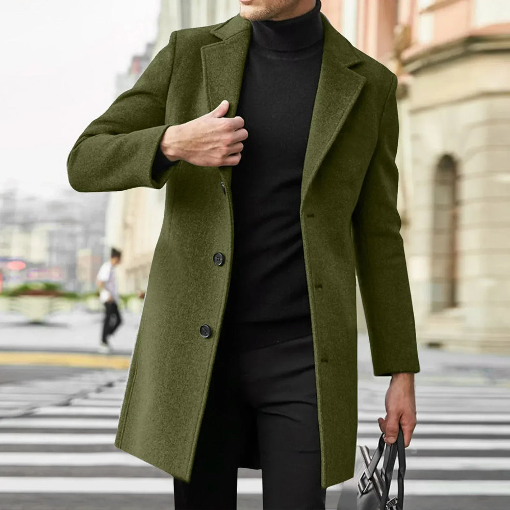 Men's longline coat, view 6