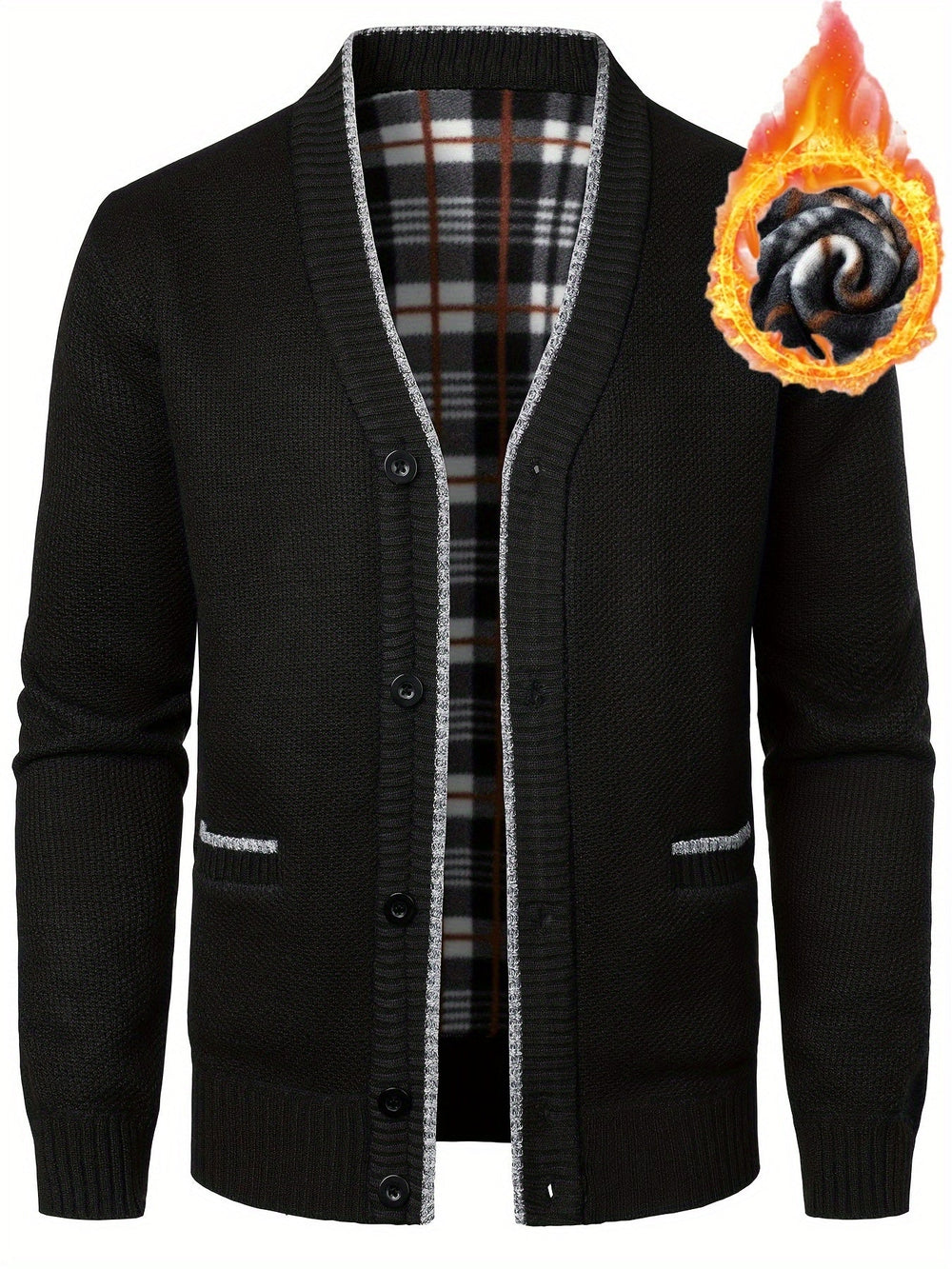 Men's longline cardigan, view 3