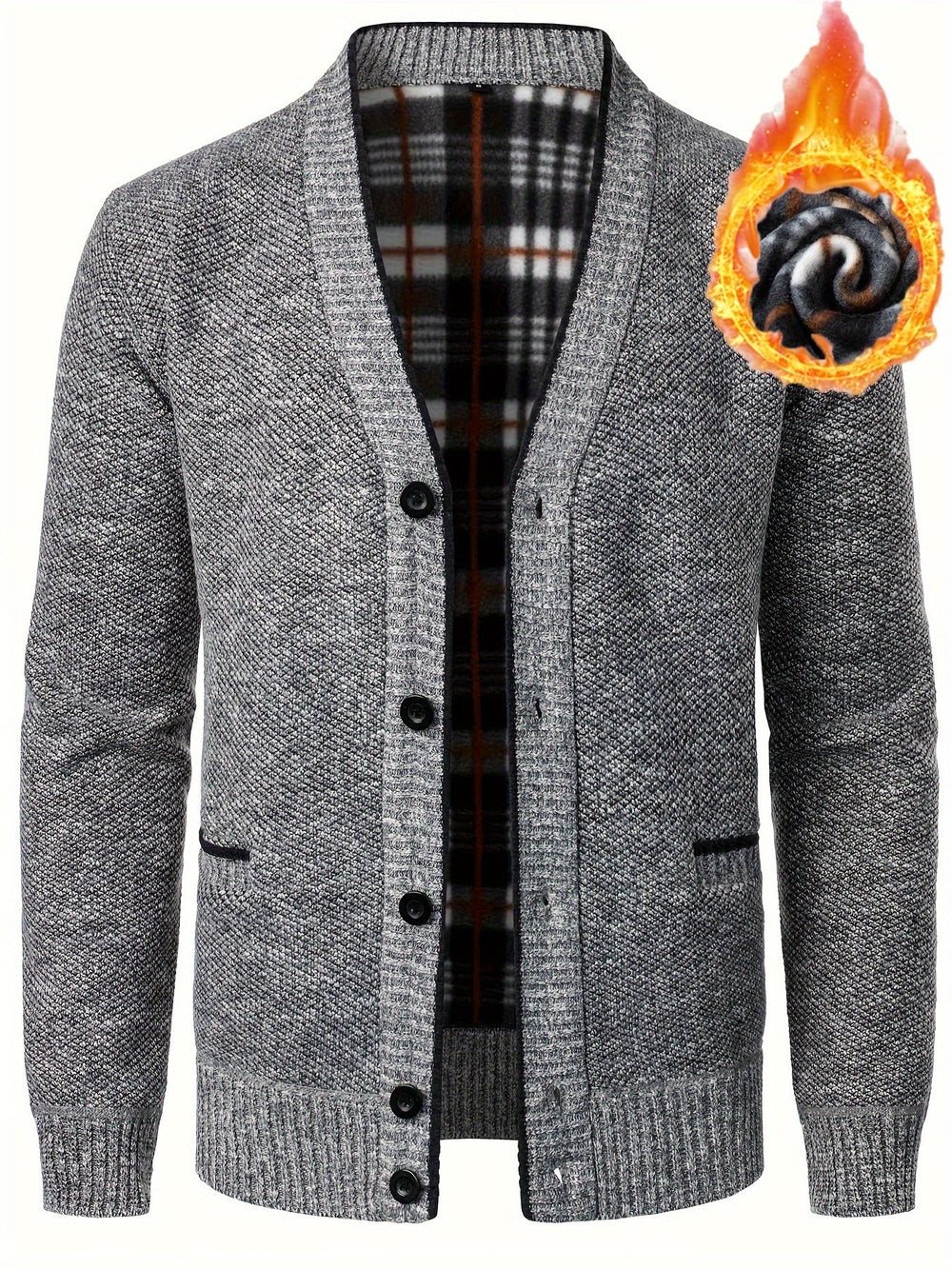 Men's longline cardigan, view 5