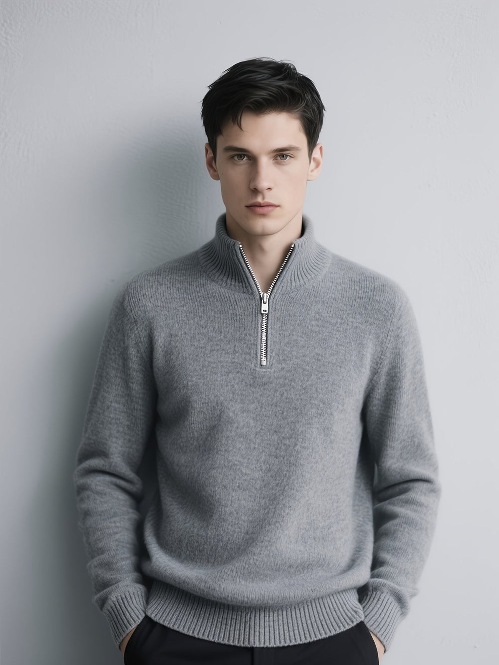 Men's longline sweater, view 1