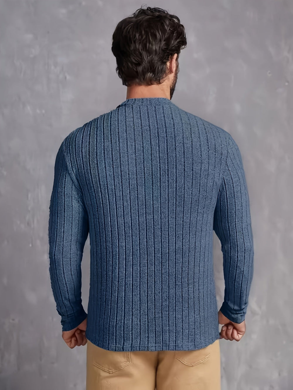 Men's longline sweater, view 5