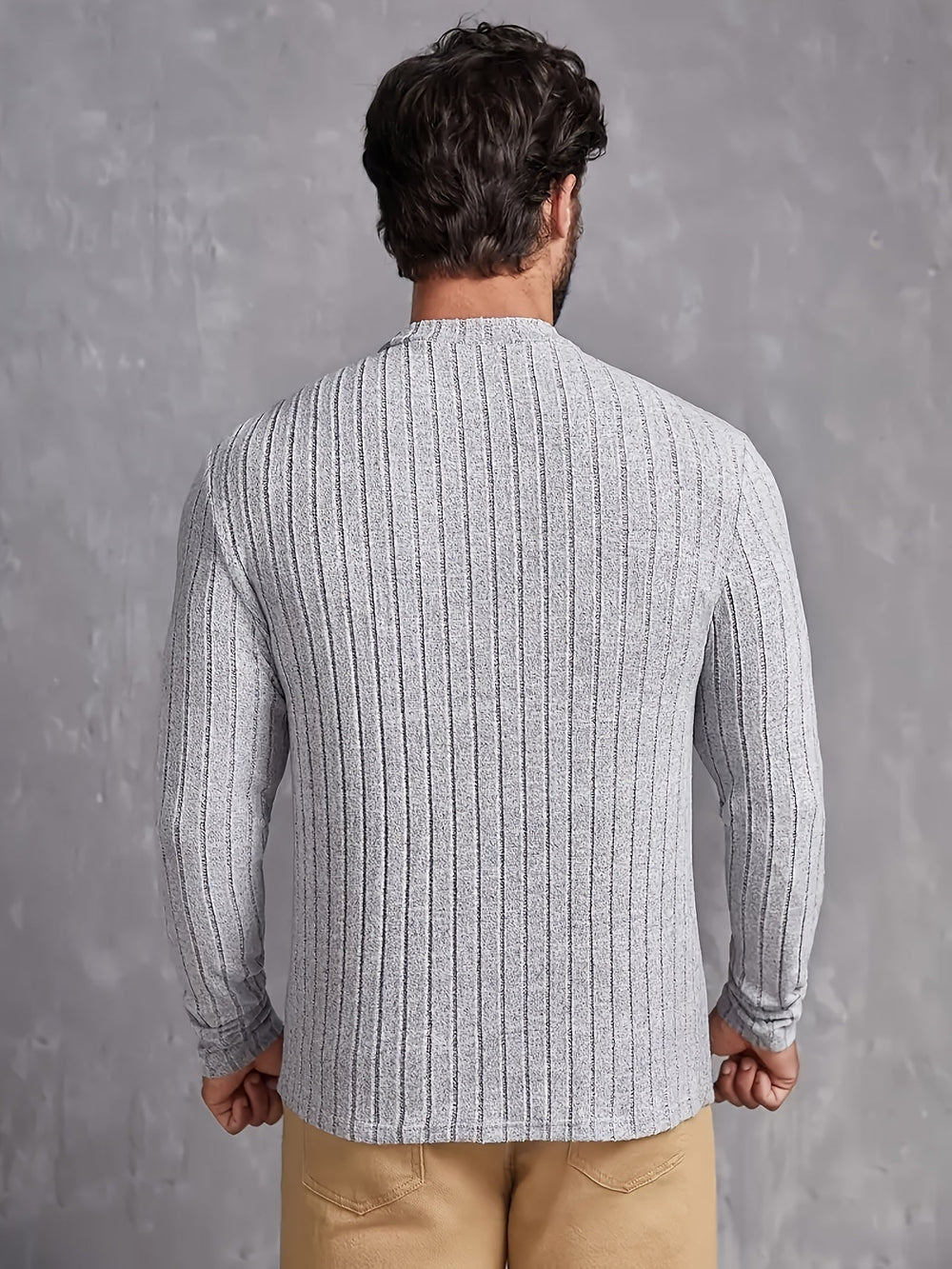 Men's longline sweater, view 6