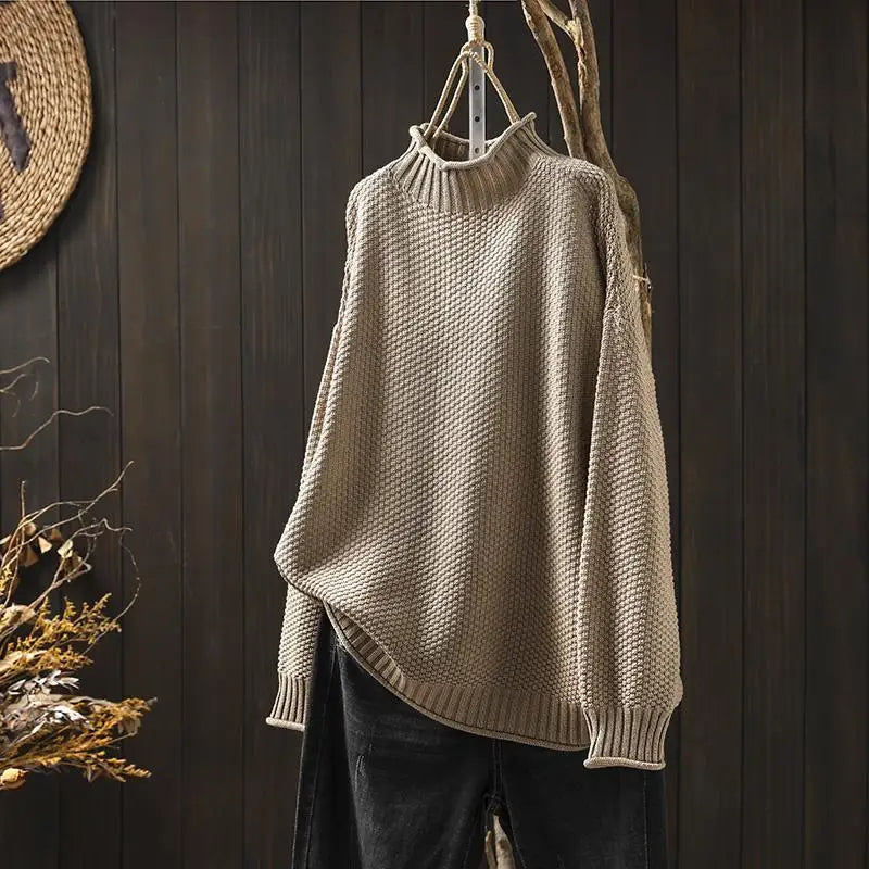 Women's ribbed sweater, view 3